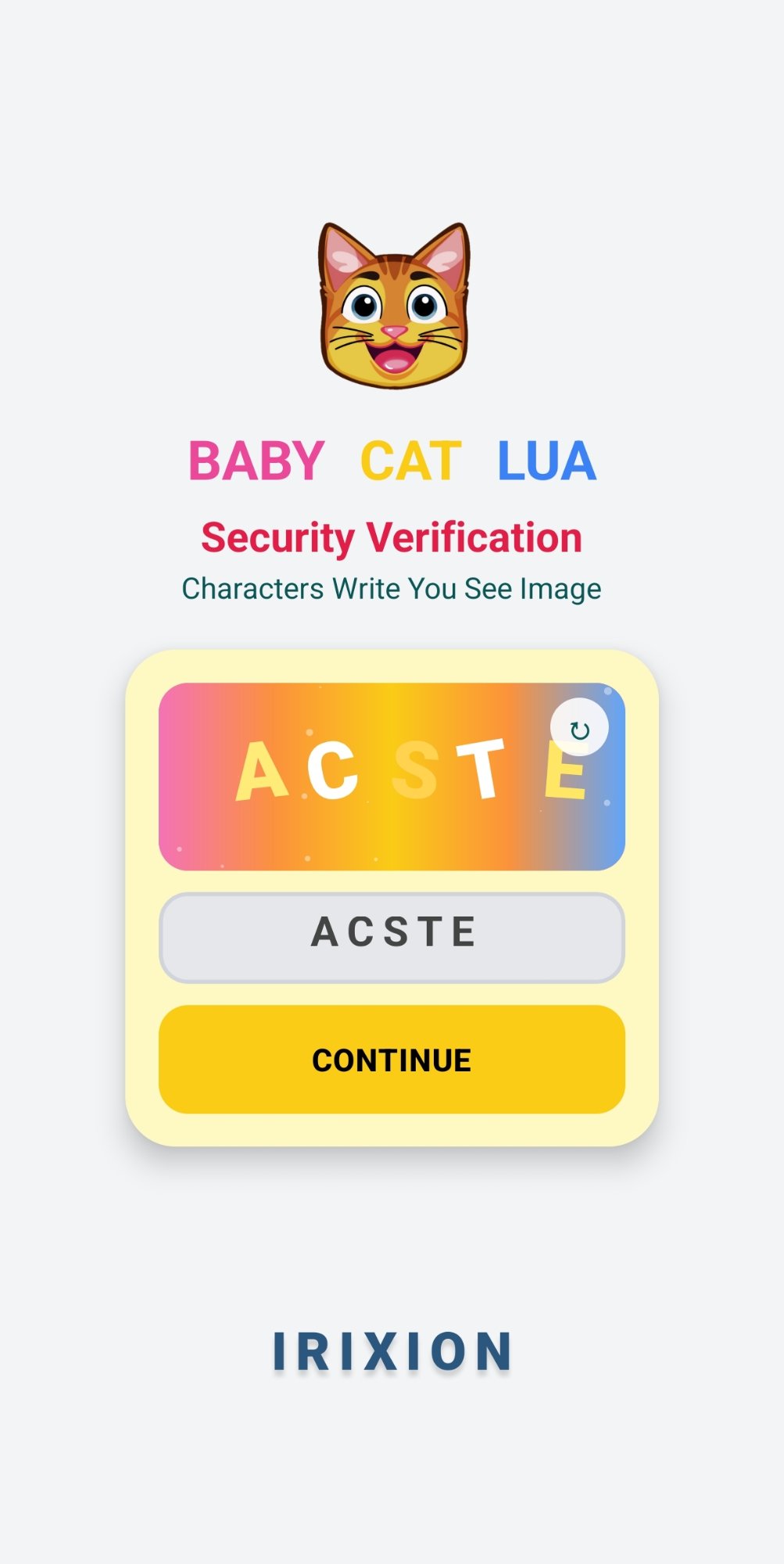 Captcha screen